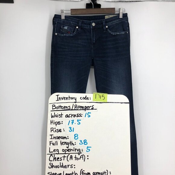 Diesel Grace Super slim Skinny low waist Stretch Dark wash jeans size W27 X L32 - Picture 14 of 15